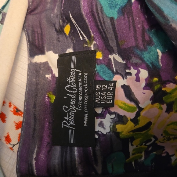 NWOT Retrospec'd Sundress Lake pinup retro rockabilly swing dress AUS 16 US 12 - Picture 3 of 4